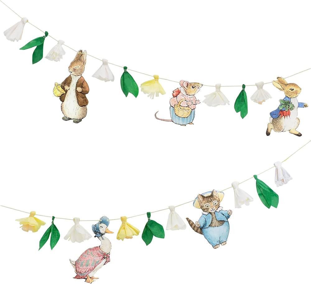 Meri Meri Peter Rabbit™ & Friends Garland (Pack of 1), 10' Strand w Excess Cord, Peter Rabbit D... | Amazon (US)