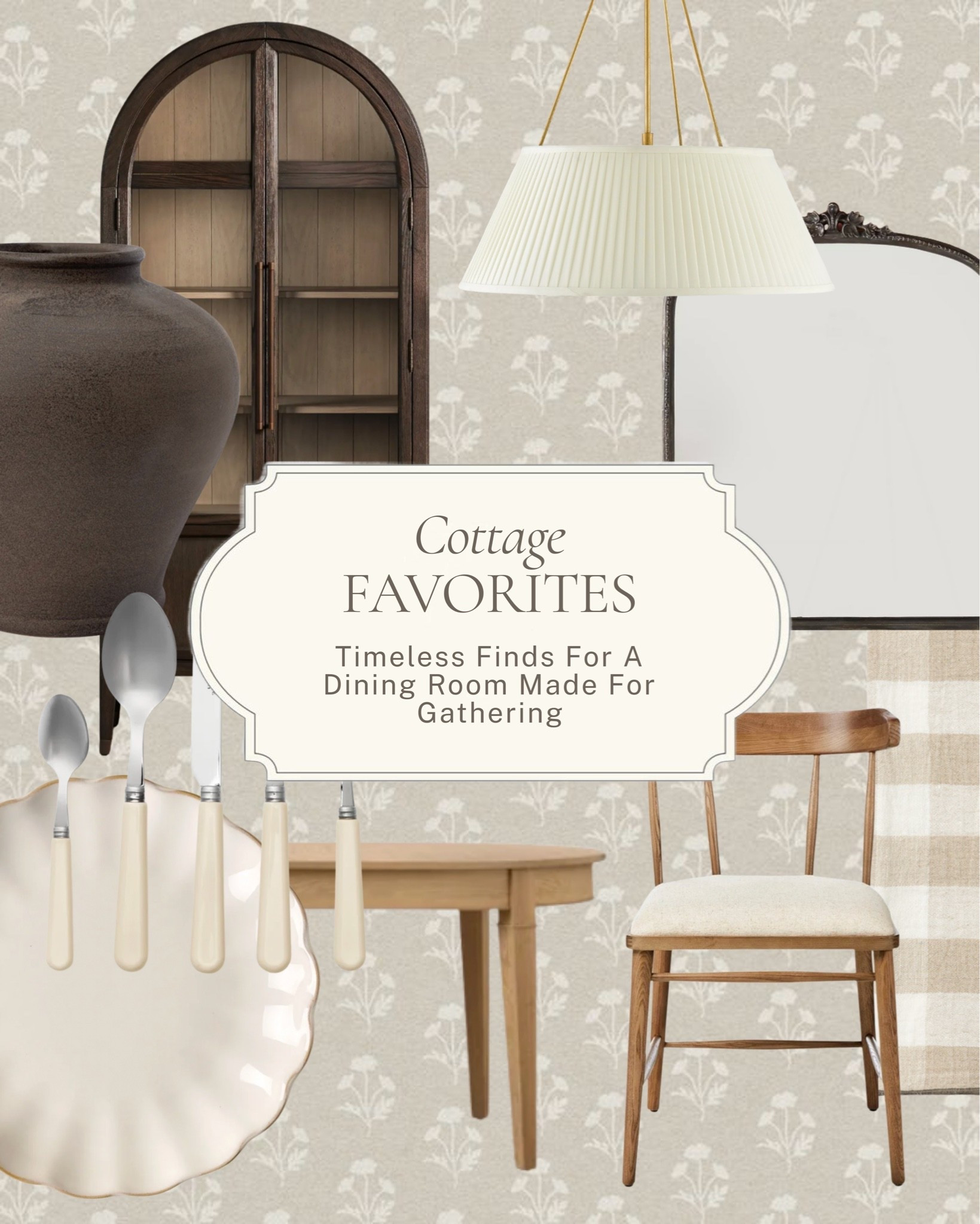 Timeless finds for a dining room made for gathering. Bone-handled flatware, a scalloped ceramic plate, a warm wood table and chair, this is the table setting we'd happily use for a Tuesday dinner or a holiday one.

Shop the pieces here! #LTKhome