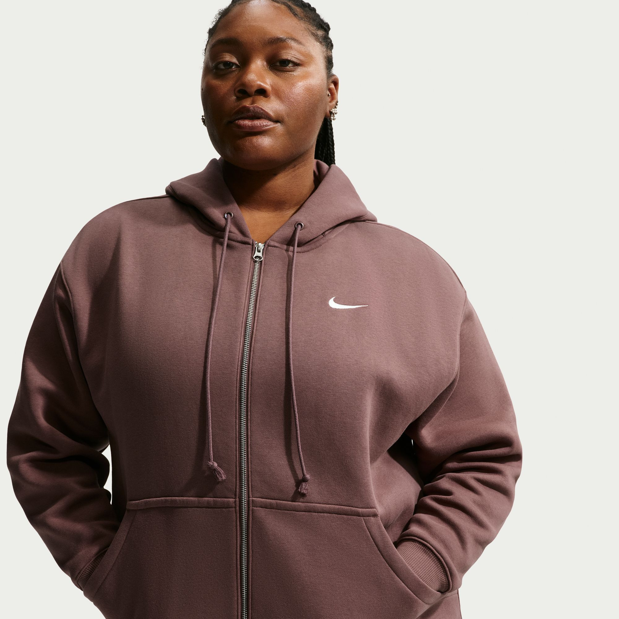Nike Women's Sportswear Phoenix Fleece Plus Oversized Full-Zip Hoodie, Wash | DICK'S Sporting Goods