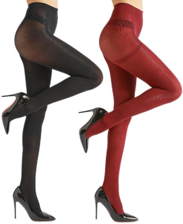 40D Opaque Control Top Pantyhose-Nylon Spandex Tights | Amazon (US)