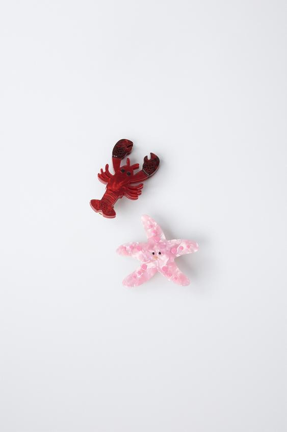 TWO-PACK OF SEA ANIMAL HAIR CLIPS | Zara US