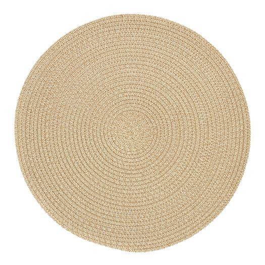 Round Oatmeal Braided Placemats Set of 4 by World Market | World Market