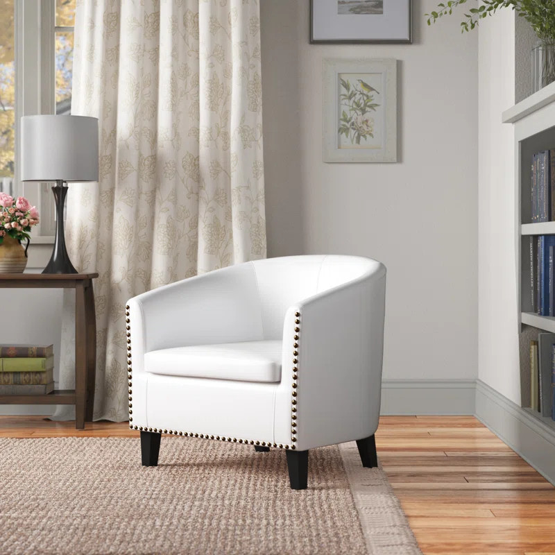 Cohmer Vegan Leather Barrel Chair | Wayfair North America