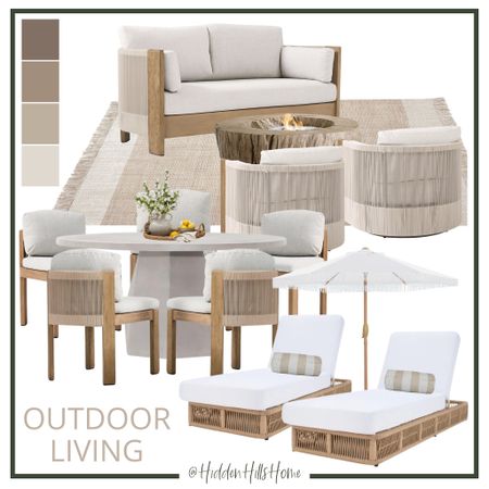 Outdoor living, outdoor furniture, outdoor sofa c outdoor rug, outdoor dining table 

#LTKHome #LTKxWayDay #LTKSeasonal