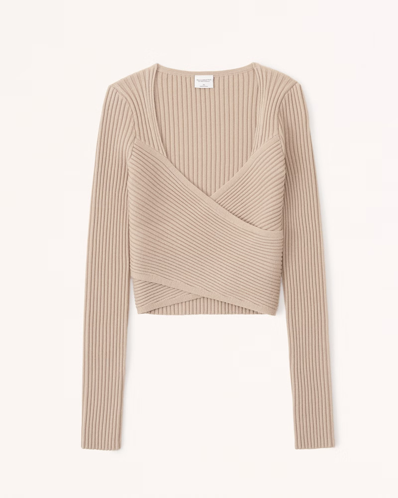 LuxeLoft Slim Wrap Sweater | Abercrombie & Fitch (UK)