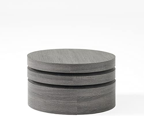 Christopher Knight Home CKH Small Oval Mod Rotatable Coffee Table, Black | Amazon (US)