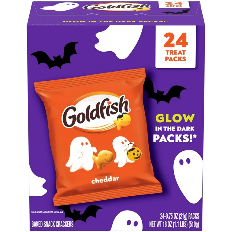 Goldfish Halloween Cheddar Cheese Crackers Multipack, 24 Pack | Walmart (US)