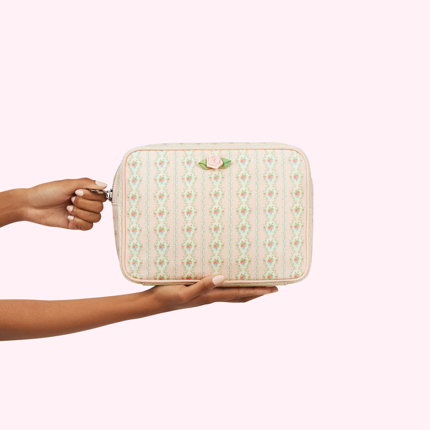 Floral Printed Canvas Large Pouch Large Pouch- Customizable | Stoney Clover Lane | Stoney Clover Lane