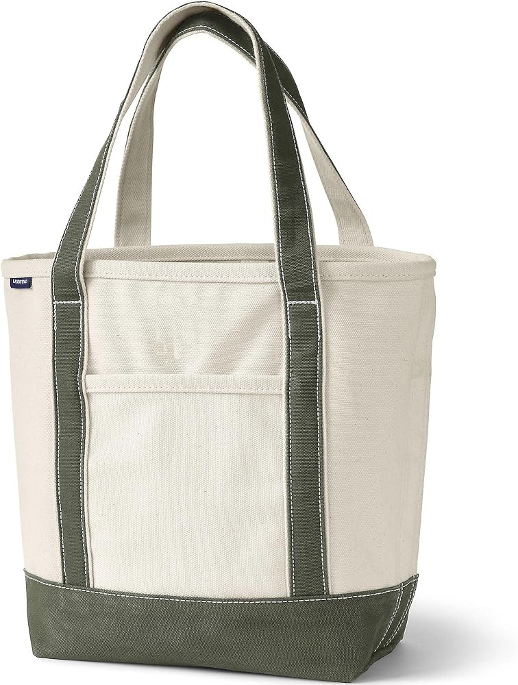 Lands' End Open Top Canvas Tote Bag | Amazon (US)