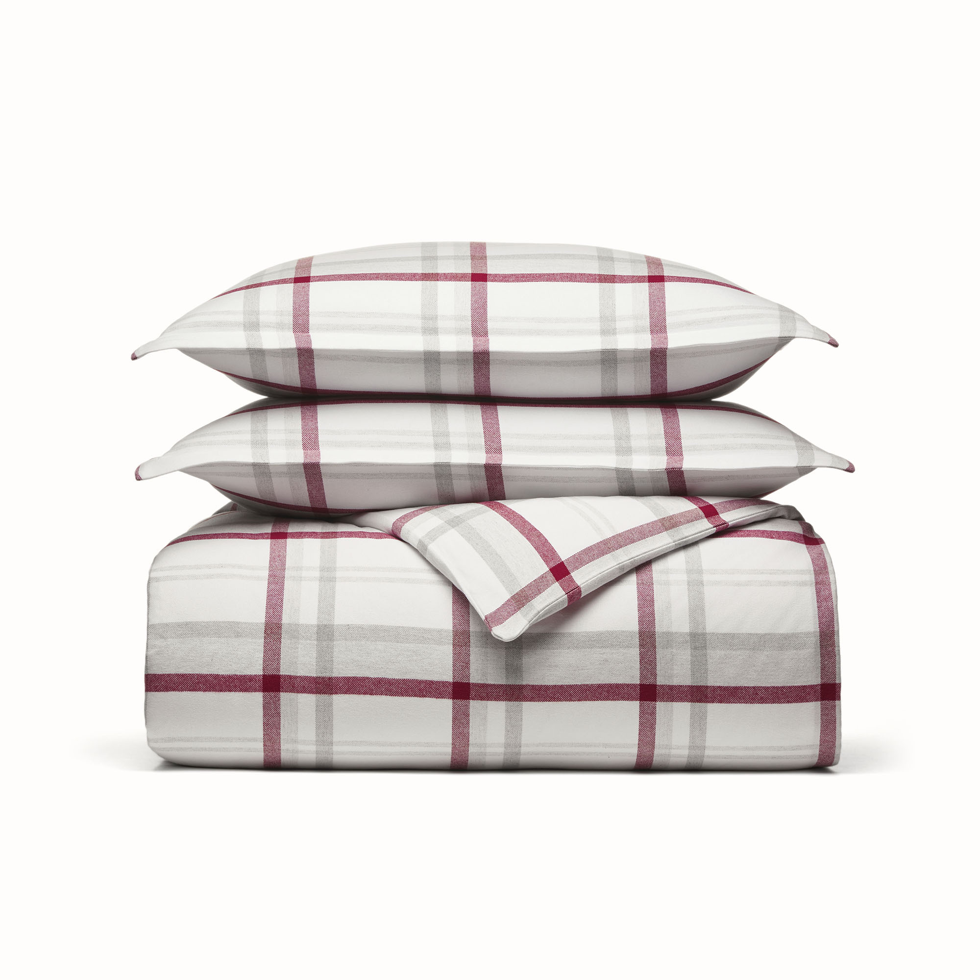 Flannel Heathered Plaid Duvet Set | Boll & Branch