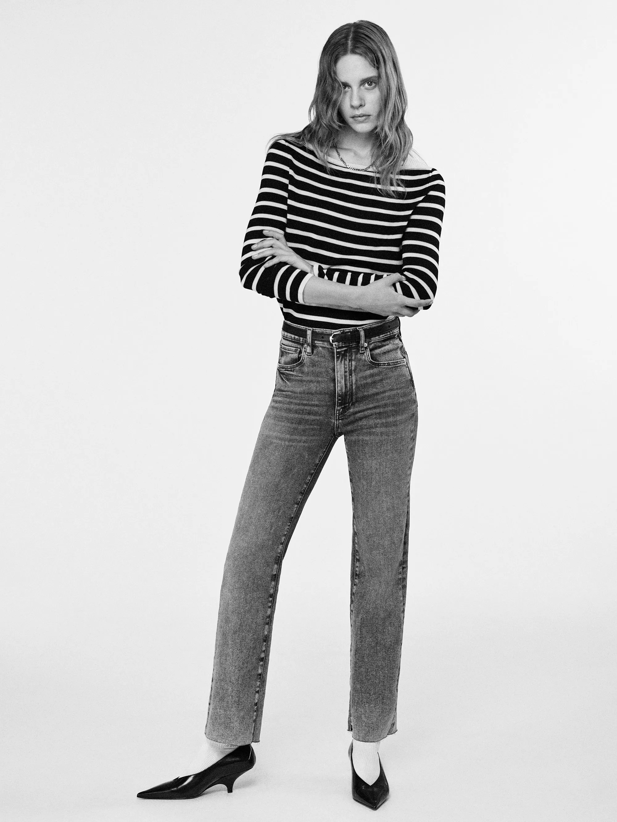 Le Sleek Straight  in  Rowley Raw Fray | Frame Denim