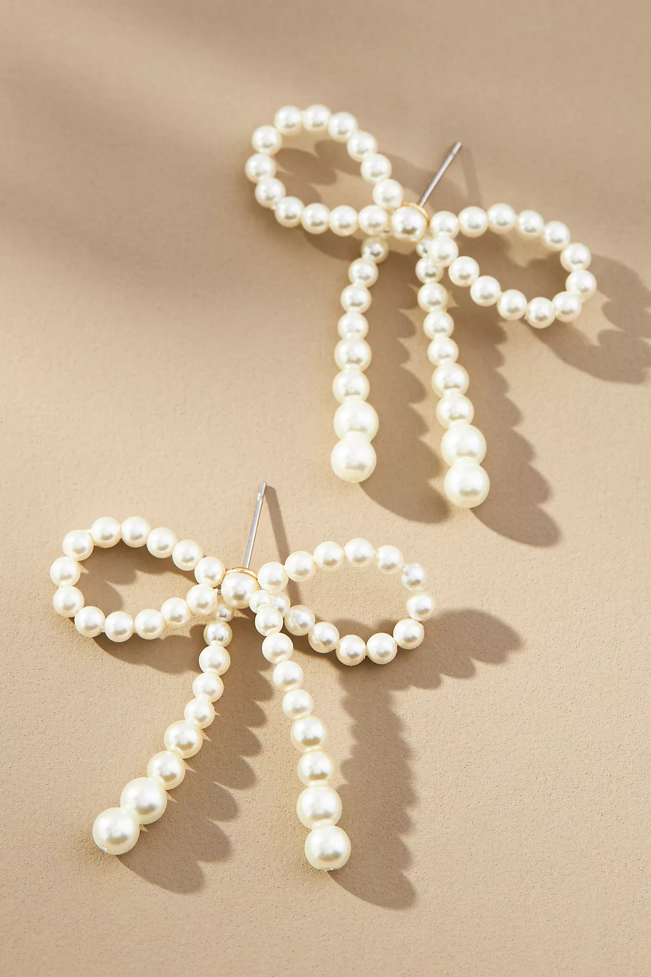 Mini Pearl Bow Earrings | Anthropologie (US)