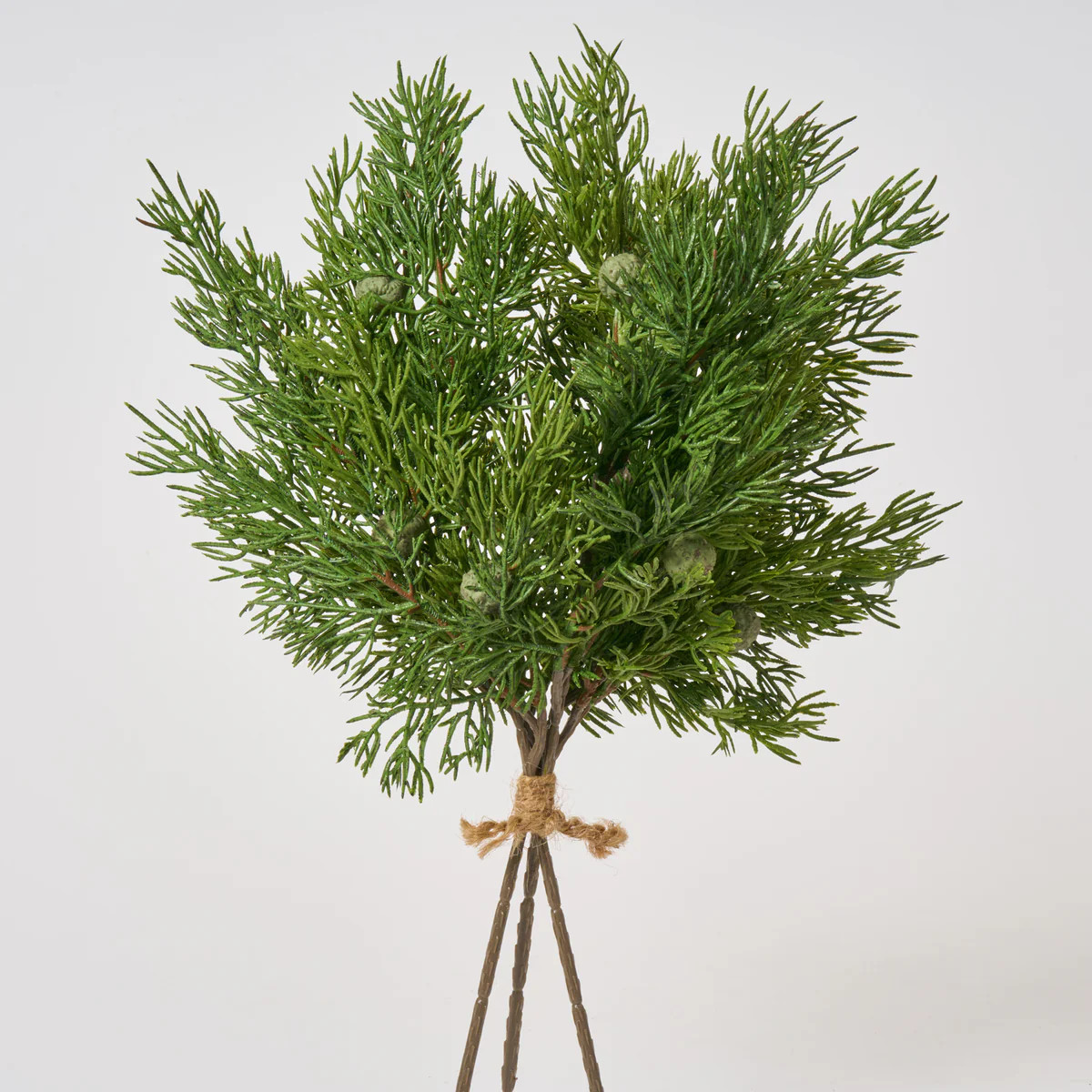 Seeding Juniper Berry Bundle of 3 Stems Faux Winter Greenery Spray  - 16" | Darby Creek Trading