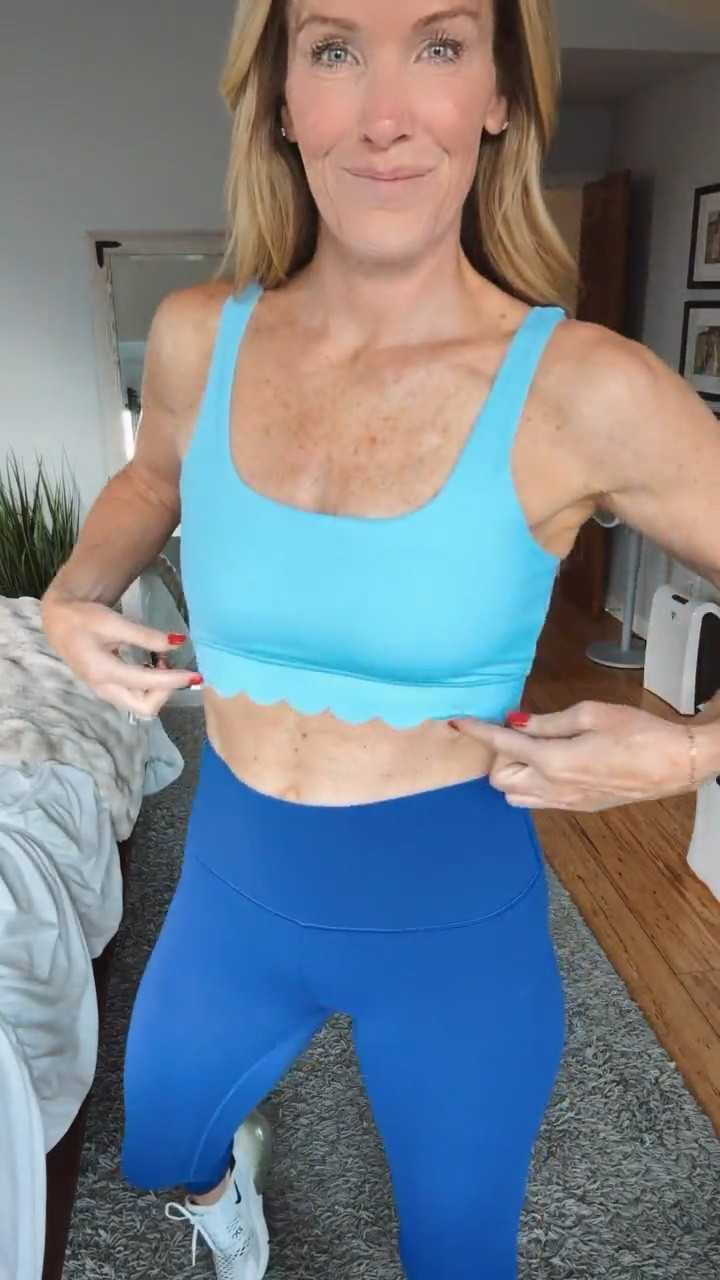 I live in sports wear as a fitness instructor so I’m always looking for great finds + good quality! These pics are some new faves…the sweatpants are a MUST! I have 3 colors & live in them. 

The purple bra & first blue one have sewn in pads - hallelujah! 

I’m a size M|8 in bottoms, size S-M in tops. All bras are Mediums, blue sweatshirt is medium & white is a large for a roomier fit! 

#LTKFindsUnder100 #LTKActive #LTKFindsUnder50