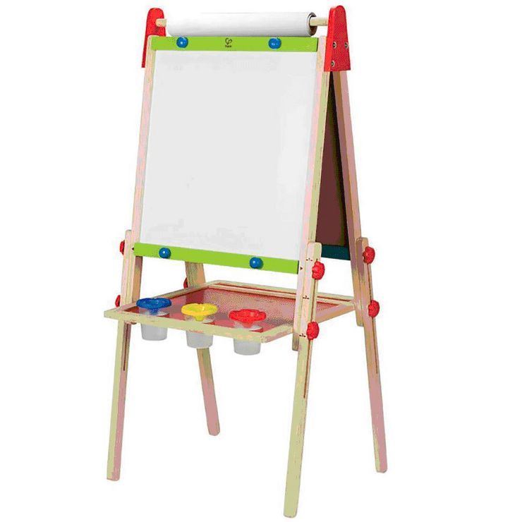 Hape E1010 Magnetic All in 1 Kids Height Adjustable Drawing Dry-Erase Chalkboard Wooden Artist Ea... | Target