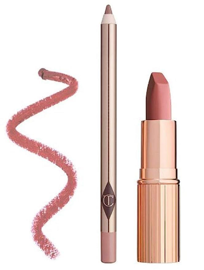 Exclusive New Charlotte Tilbury LUSCIOUS LIP SLICK PILLOW TALK Lip kit in the best-selling nude s... | Amazon (US)