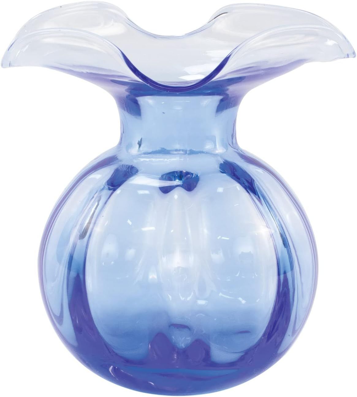 Vietri Hibiscus Glass Cobalt Bud Vase, 5.5" H Glass Flower Vase, Living Room Decor Glass Vase | Amazon (US)