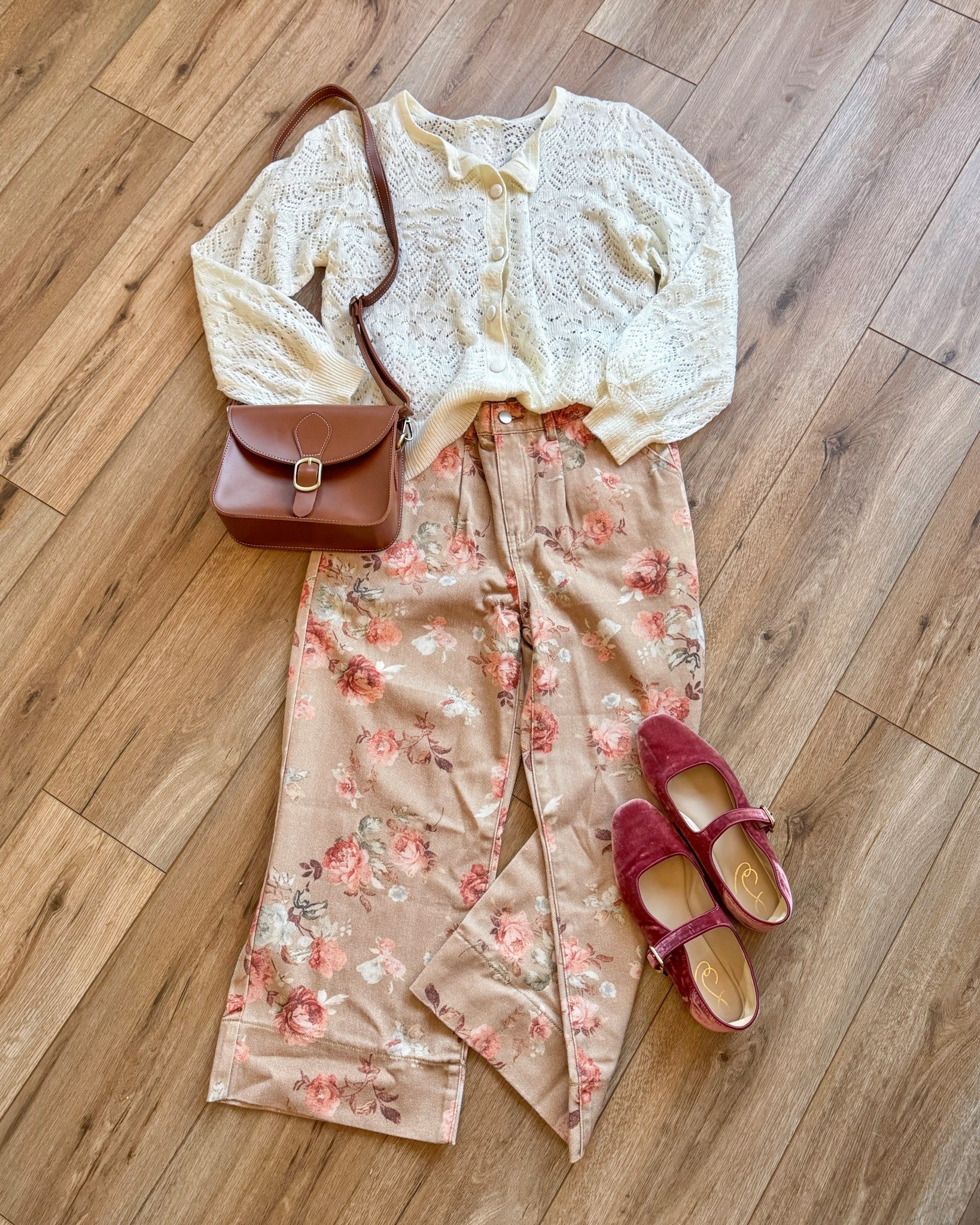 casual outfit that feels feminine in romantic! Love the floral gene trend. Love the lace knit sweater trend even more! This outfit feels perfect for early spring, Valentine’s Day, and can even be switched up for fall.

ordered my normal small in both and they fit tts

#LTKootd #LTKSaleAlert #LTKSeasonal