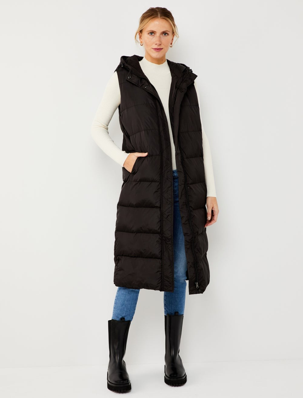 Bb Dakota Long Maternity Puffer Vest | A Pea In The Pod