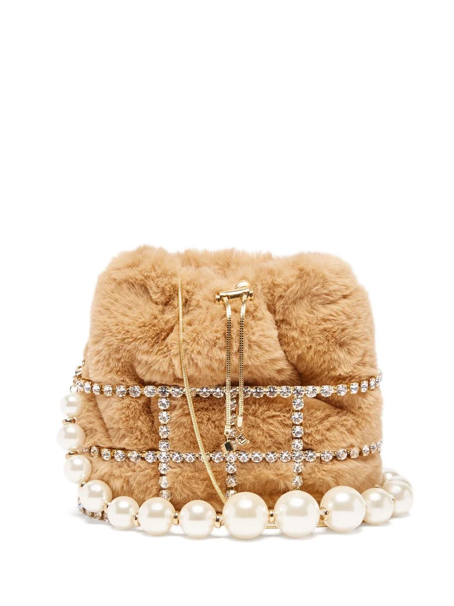 Poppy faux-fur cage handbag | Rosantica | Matches (US)