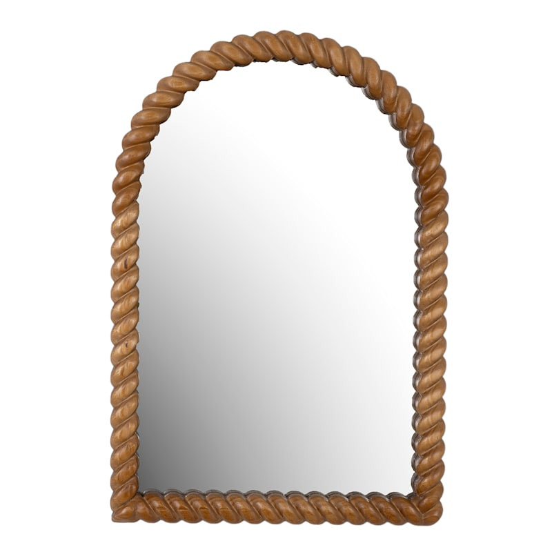 Arched Wooden Wall Mirror, 17x25 | At Home