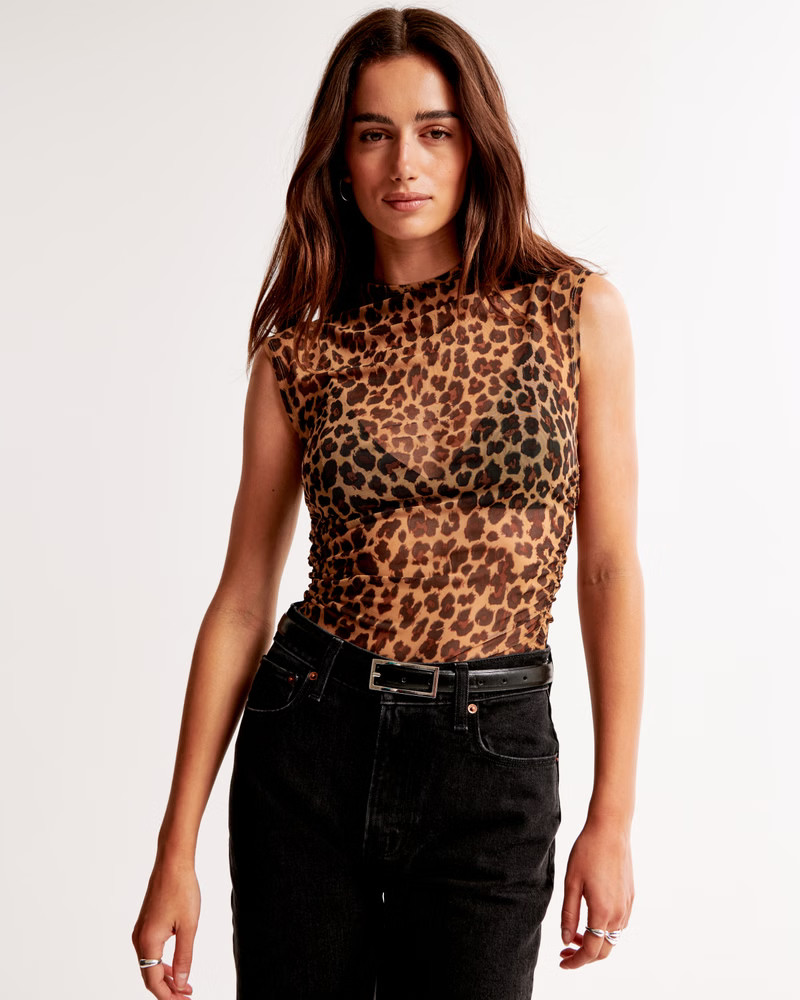 Women's The A&F Paloma Mesh Top | Women's Tops | Abercrombie.com | Abercrombie & Fitch (US)