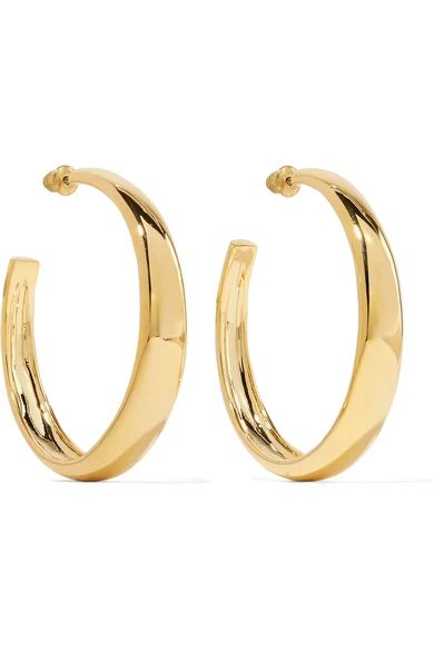 Gold-tone hoop earrings | NET-A-PORTER (US)