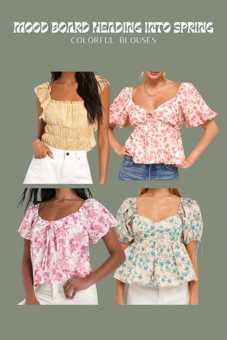 Spring blouse ideas! In my cart 🌼
