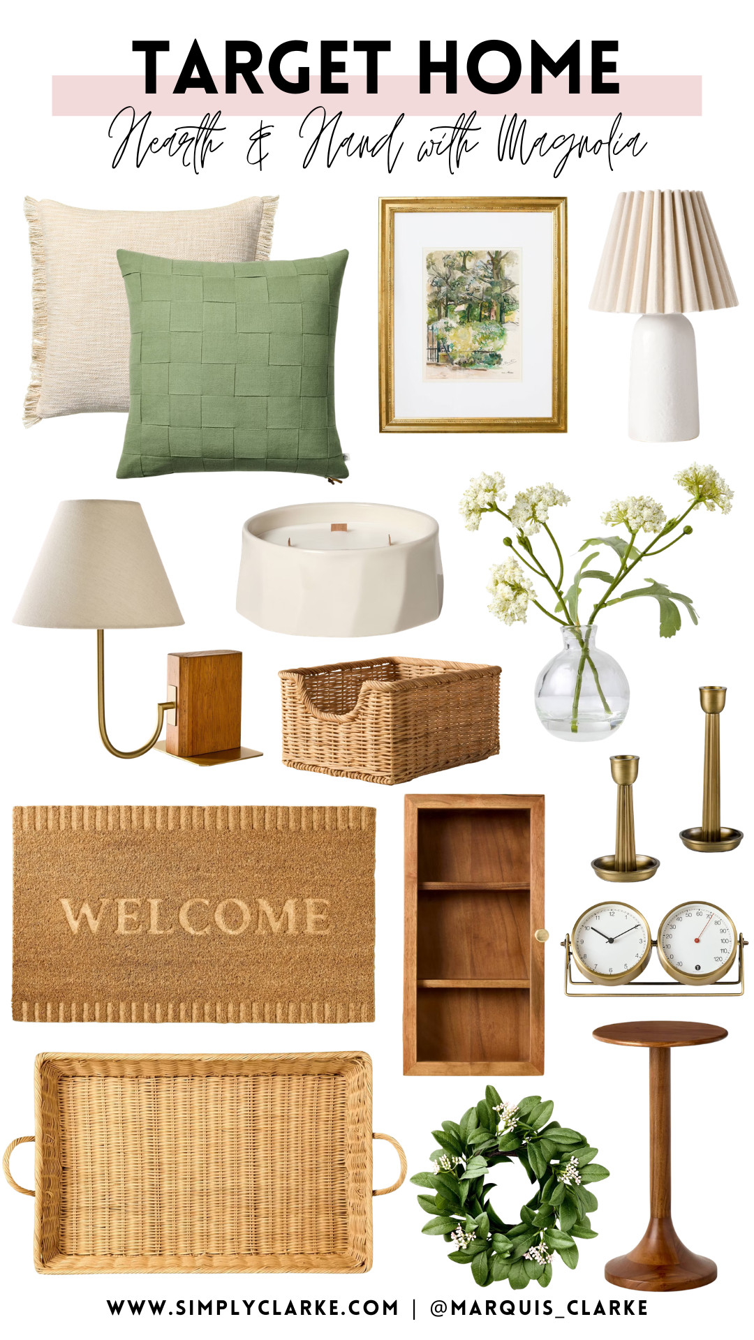 Target Home finds I’m loving! The perfect mix of warm wood tones, woven textures, and soft greens from Target — especially the Studio McGee pieces that give that elevated, cozy feel without the splurge!  

 #LTKSpringSale #LTKSeasonal #LTKHome