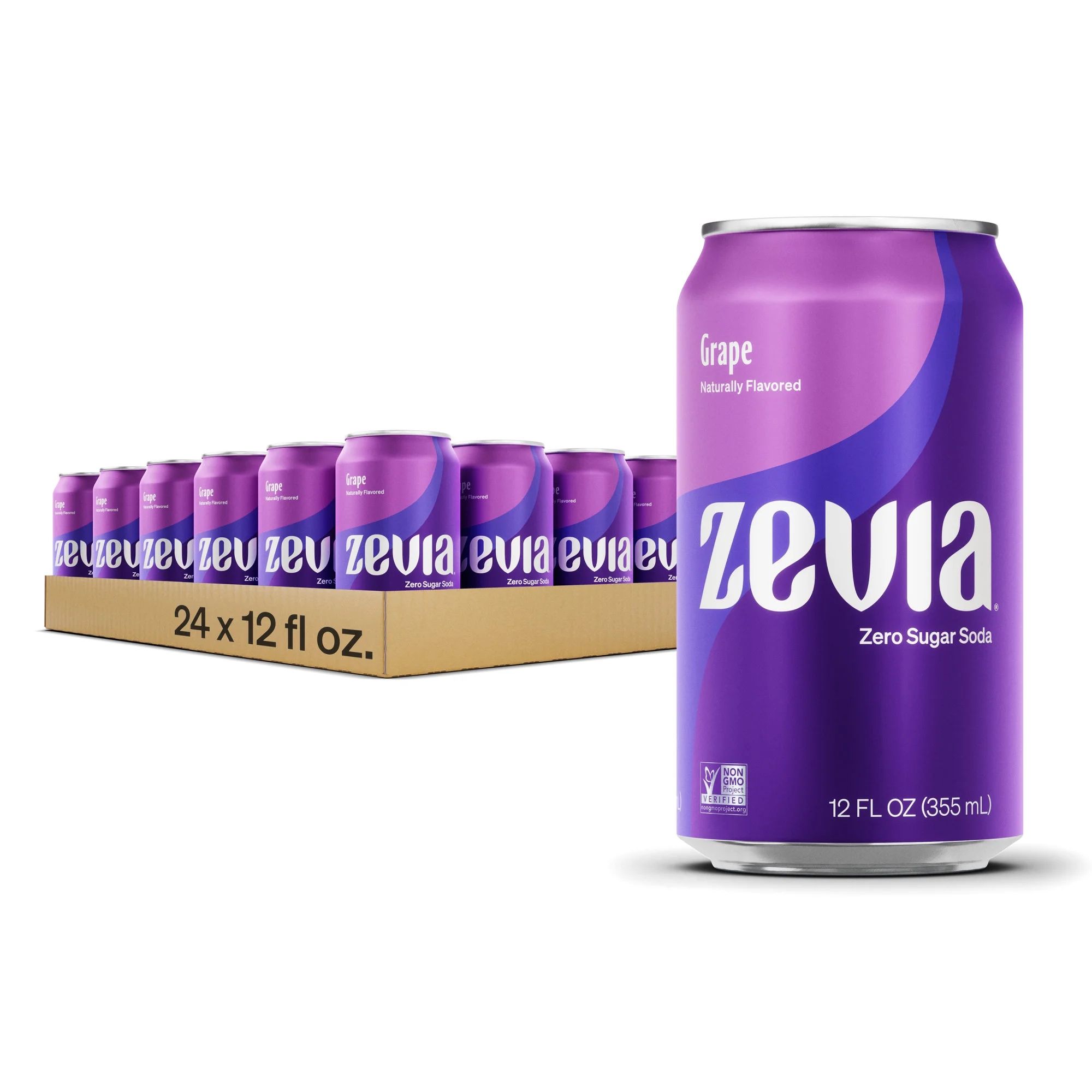 Zevia Zero Sugar, Grape Soda, 12 Fl Oz (Pack of 24) | Walmart (US)