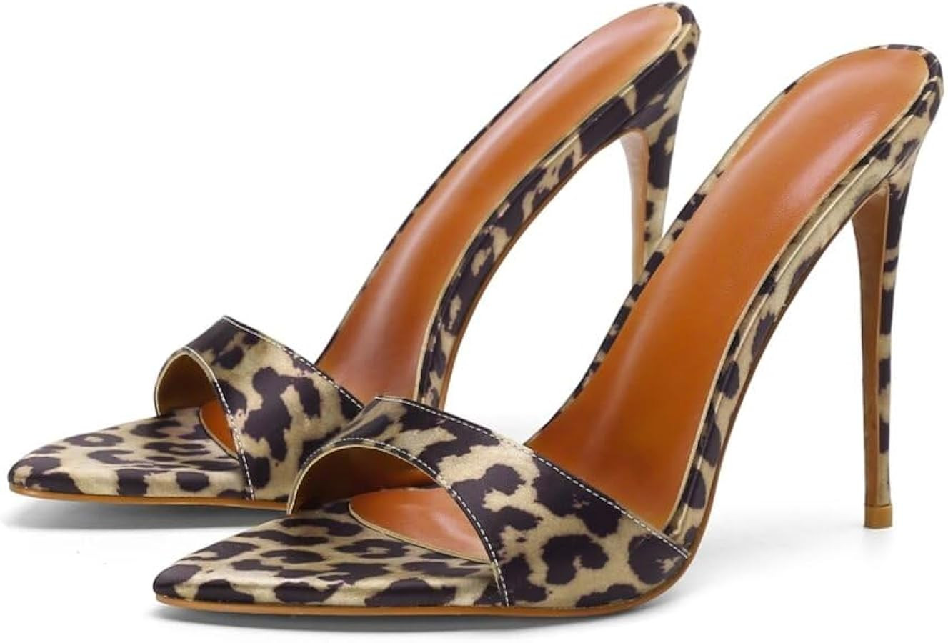 Frankie Hsu Sexy Stiletto Leopard Print High Heeled Sandal, Stylish Fashion High Heels Women Shoe... | Amazon (US)