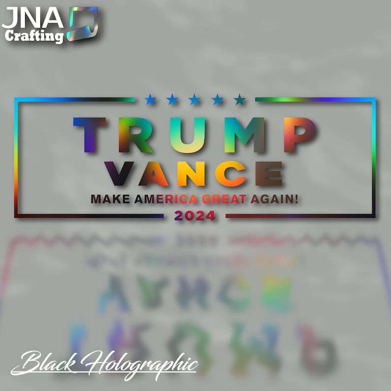 Trump Vance Outline 2024 Decal ,car, Truck, Windshield, Laptop, Vinyl, Holographic, Decal, Access... | Etsy (US)