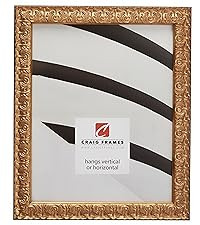 Craig Frames 314GD 12 x 16 Inch Ornate Gold Picture Frame Matted to Display an 8 x 12 Inch Photo | Amazon (US)