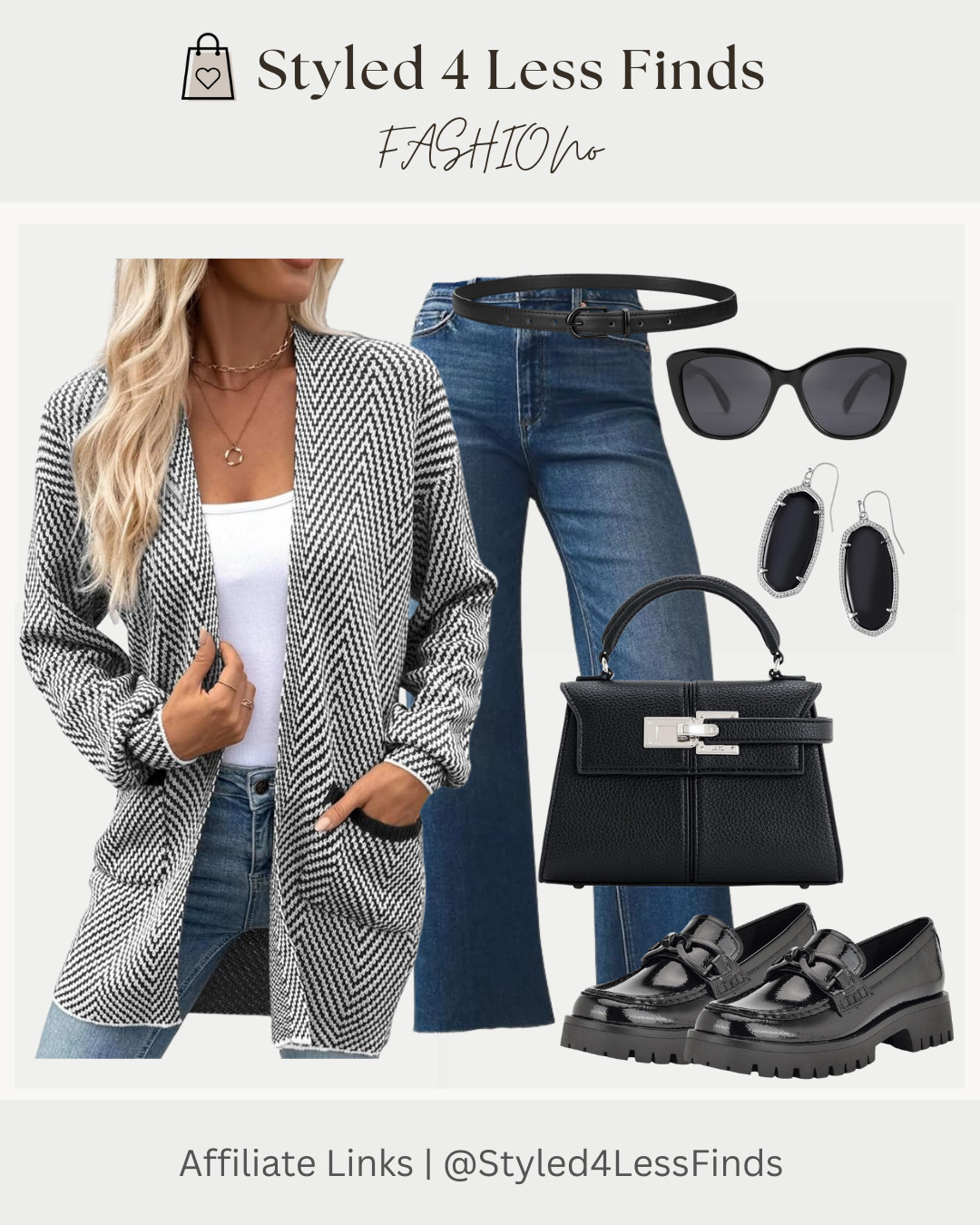 ✨ Amazon Fashion Find ✨
Loving this chic black + white cardigan paired with classic denim and sleek accessories — the perfect fall look that’s equal parts polished and comfy. 🍂

🖤 Style Tip: Add a structured handbag and chunky loafers to instantly elevate a casual cardigan-and-jeans combo. 

 #LTKcanada #LTKwinter #LTKover50style