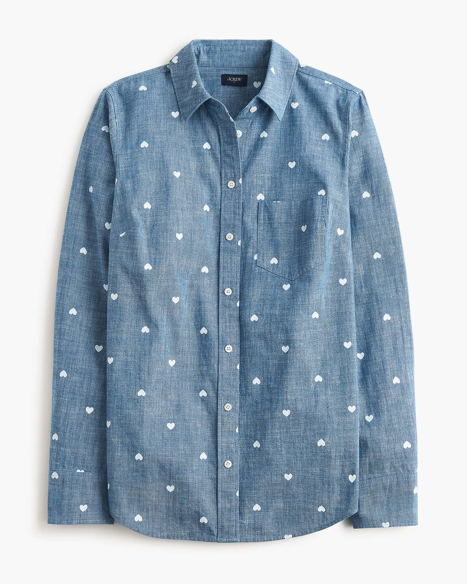 Chambray hearts button-up shirt in signature fit | J.Crew Factory