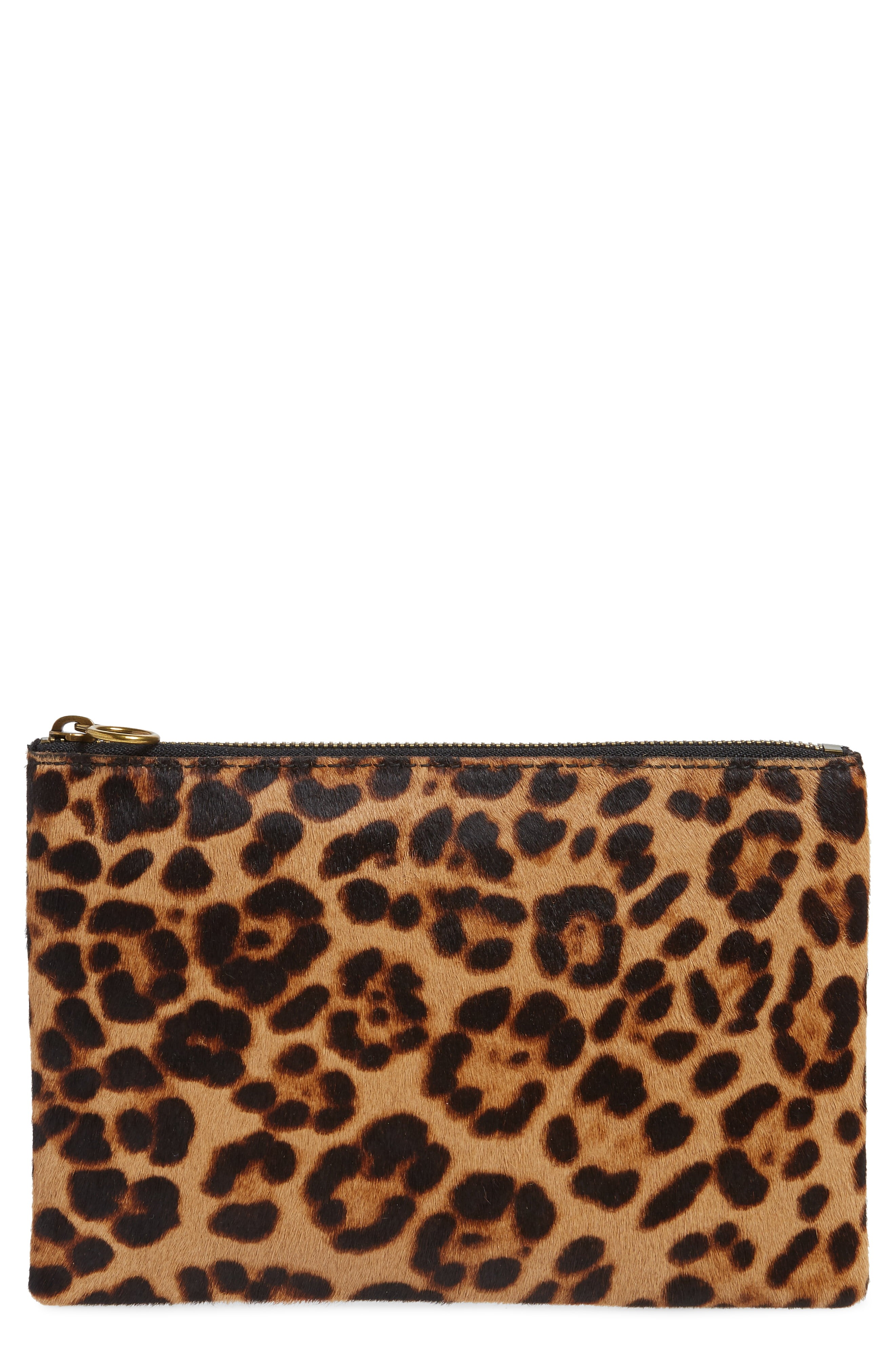 Madewell The Leather Pouch Clutch in Genuine Calf Hair | Nordstrom