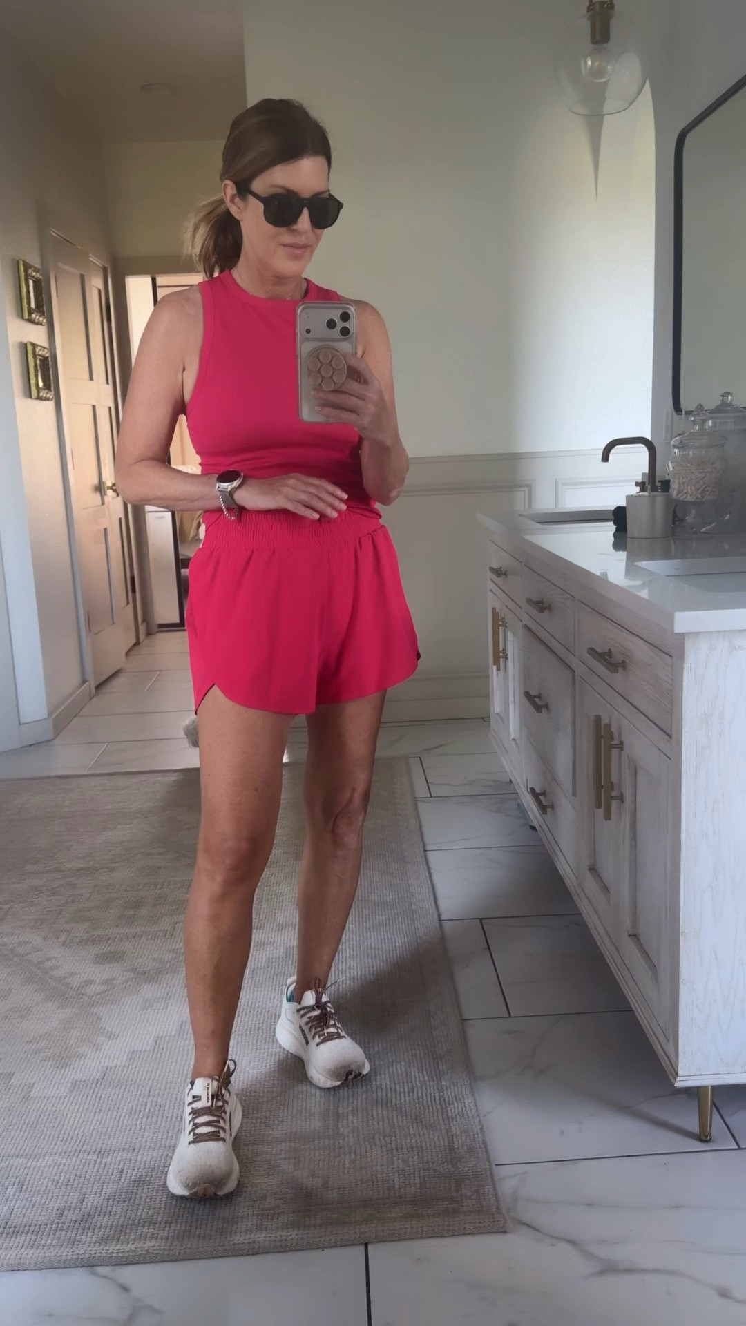 Sized up to a medium in tank and shorts Target

#LTKOver40 #LTKActive
