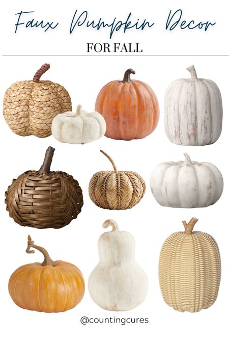 Elevate your fall aesthetics with these faux pumpkin decor!
#fallvibes #seasonalstyling #homedecor #fallaccent

#LTKhome #LTKstyletip #LTKSeasonal