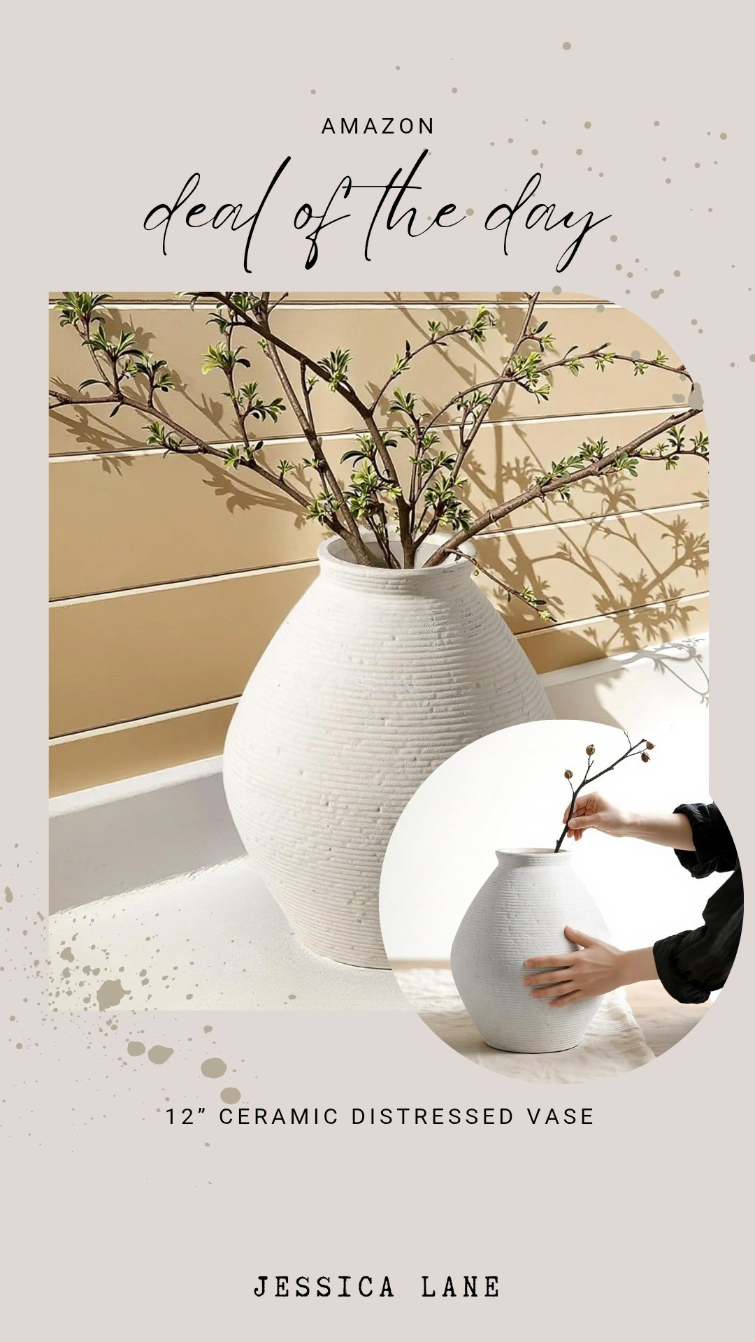 That perfectly imperfect touch. This 12-in distressed ceramic vase adds texture and character styled on its own or with stems.#decorinspo #neutralstyle #amazonfinds

#LTKHome #LTKSaleAlert #LTKSeasonal