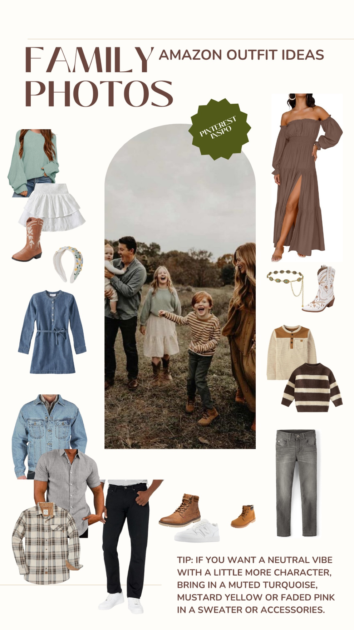 Family photo outfit inspo for the whole fam! Love these colors together. Everything is affordable and on Amazon. 💫

#LTKStyleTip #LTKFindsUnder50 #LTKFamily