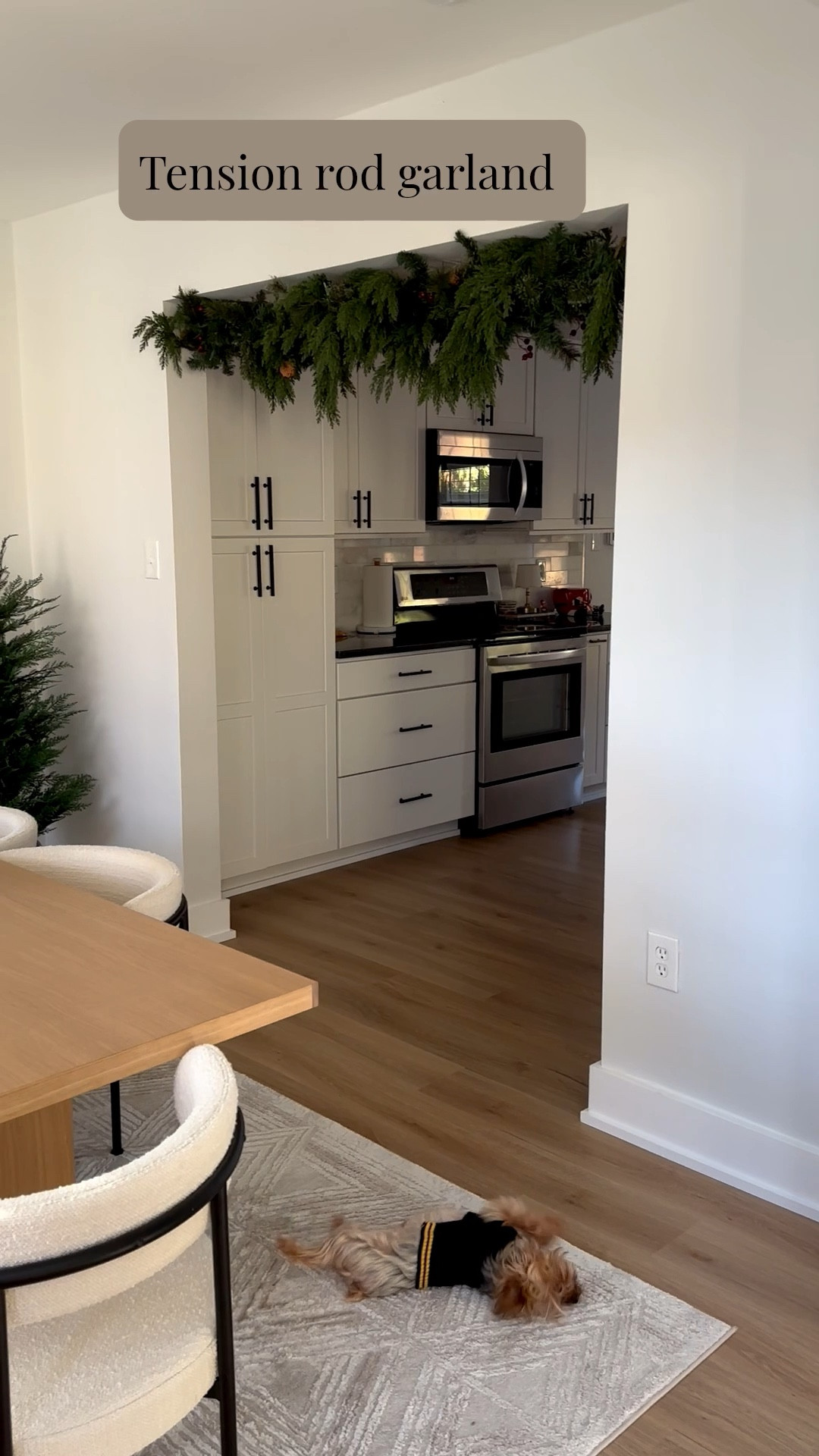 Tension Rod garland hack. This was a labor of love but so happy with how it turned out! Still want to add twinkling lights and bells to make it pop. This garland is on major sale at Kirklands right now!

Target 4.5 foot pre-lit potted balsam artificial Christmas tree on sale for 40% off right now! Basically got two for the price of one and the quality is AMAZING! I’m pickyyy picky on artificial greenery and these are a 10/10 for me. I may put them into a different pot that isn’t plastic, but you can’t tell it’s plastic looking at it

Christmas tree, mini Christmas trees, Christmas decor, fake tree, fake Christmas tree, potted tree, potted plant, red berry garland, red berries, garland, rubber garland 



#LTKHome #LTKCyberWeek #LTKHoliday