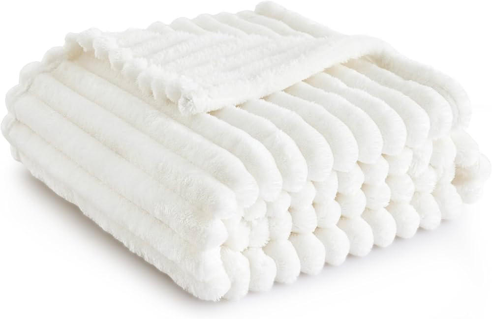 Bedsure White Fleece Twin Blanket for Couch - Super Soft Cozy Blankets for Women, Cute Small Blan... | Amazon (US)