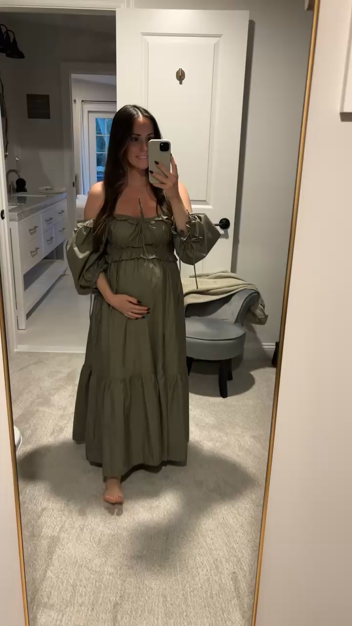 The cutesttt dress for pregnant mamas!! This would be such a great dress for holiday pictures, maternity pics, or hosting holiday dinners. So flattering! Added other adorable bump-friendly styles from Worth Collective, too! 

#LTKBump #LTKFindsUnder100