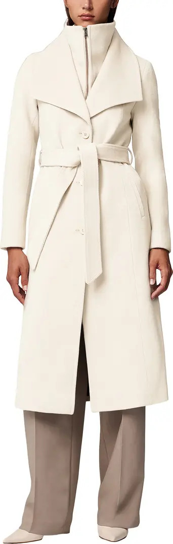Ilana Bib Detail Wool Blend Trench Coat | Nordstrom