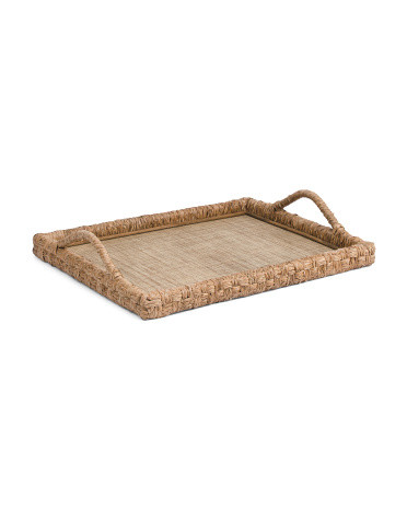 27x21 Large Rectangular Chunky Woven Bankuan Tray | TJ Maxx
