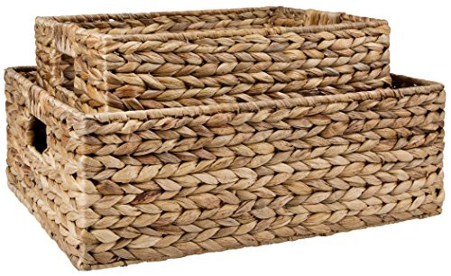 Home Essentials & Beyond 65232 Water Hyacinth Rectangle Angular Basket | Amazon (US)