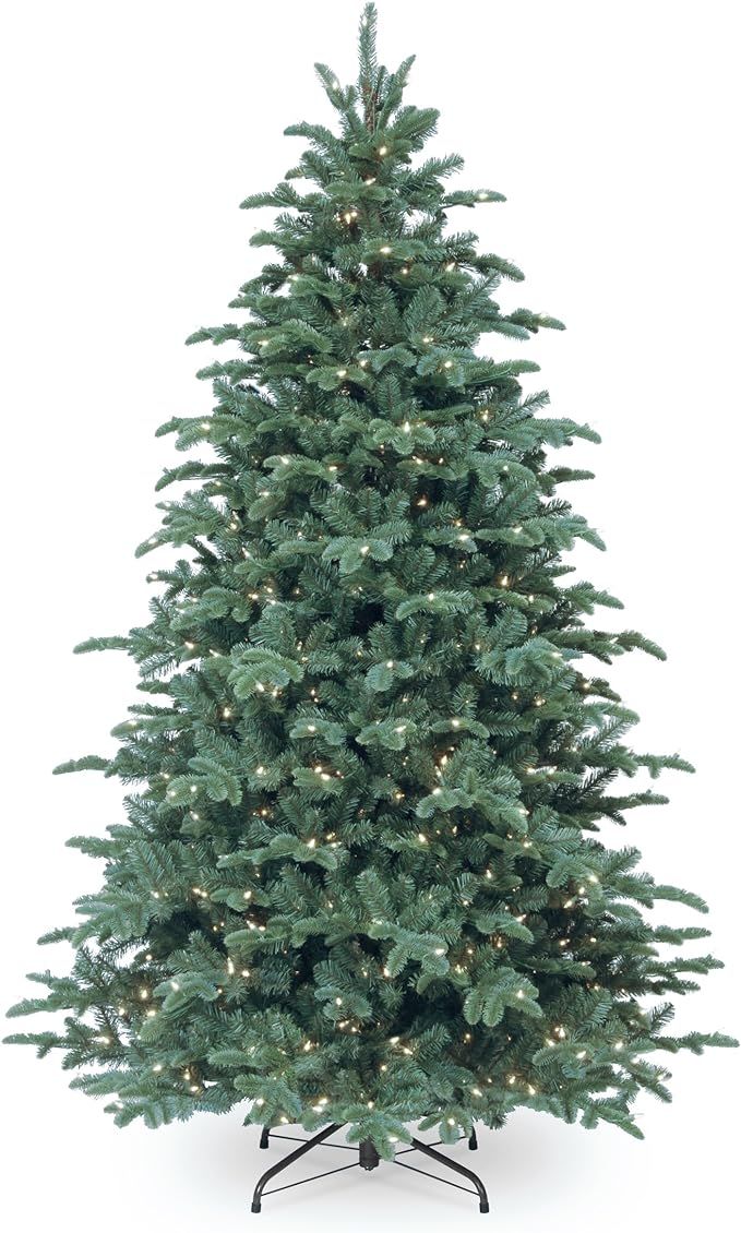 National Tree 7.5 "Feel Real" Mountain Noble Blue Spruce Tree with 750 Clear Lights, Hinged (PEMB... | Amazon (US)