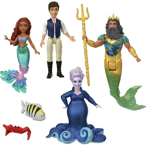 Disney The Little Mermaid Ariel's Adventures Story Set with 4 Small Dolls and Accessories | Walmart (US)