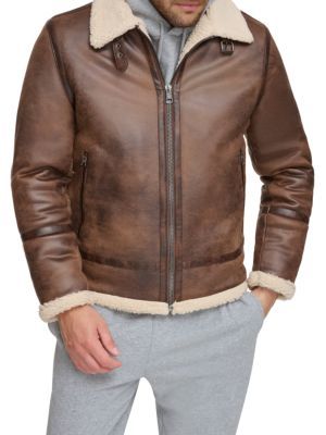 Calvin Klein Faux Shearling Trim Jacket on SALE | Saks OFF 5TH | Saks Fifth Avenue OFF 5TH