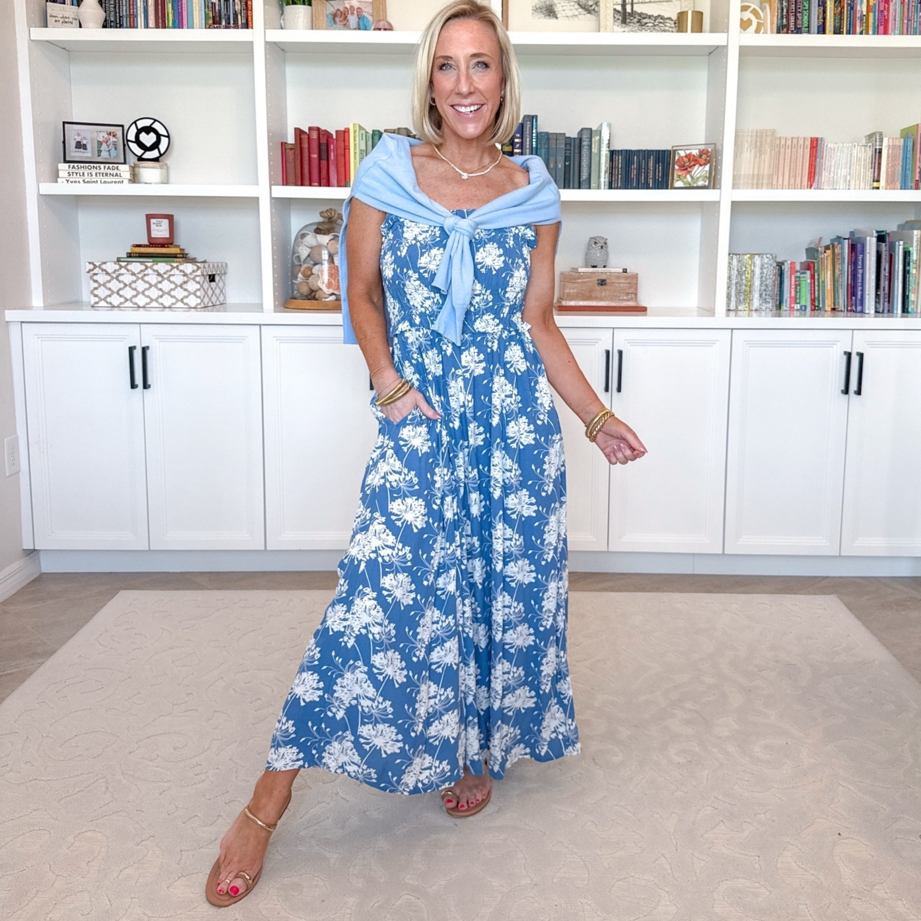 Walmart - finds under $20. Crewneck Sweater - size XS. $14.98. 5 colors.  * Smocked Peplum Maxi Dress - size XS. $39. 2 colors. 

 

#LTKSeasonal #LTKOver40